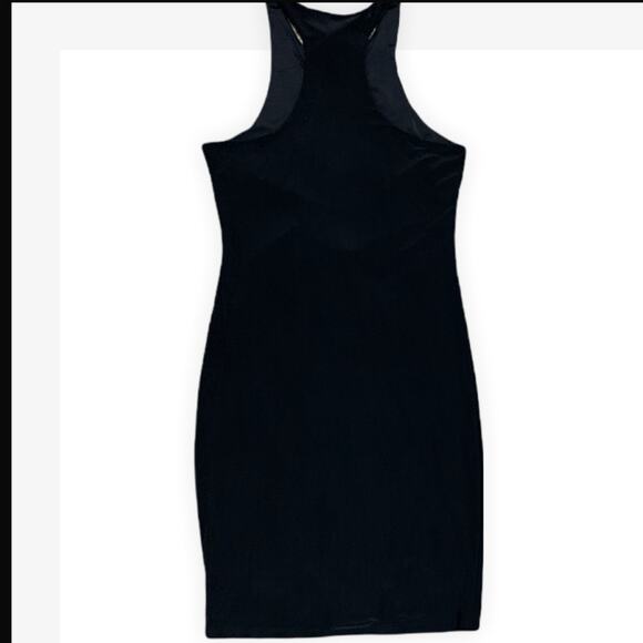 Uptown USA Black Bodycon Zipper Racerback Dress Size Small and Large - Picture 8 of 11